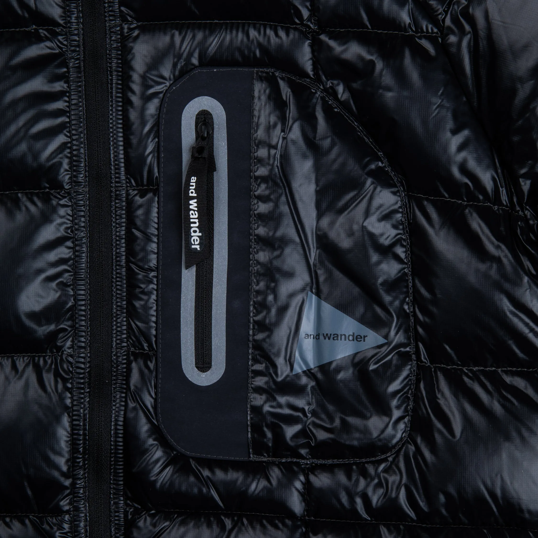 And Wander Diamond Stitch down jacket black