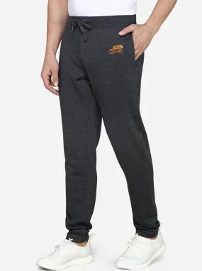 Anthra Melange Solid Regular Fit Track Pants  | JadeBlue