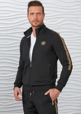 Black Crown Embroidery 2-pcs Tracksuit