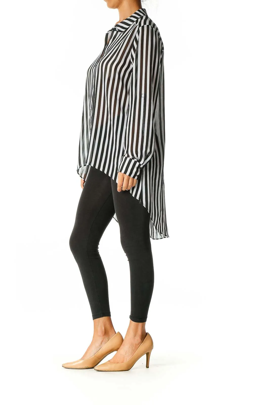 Black Striped Formal Shirt