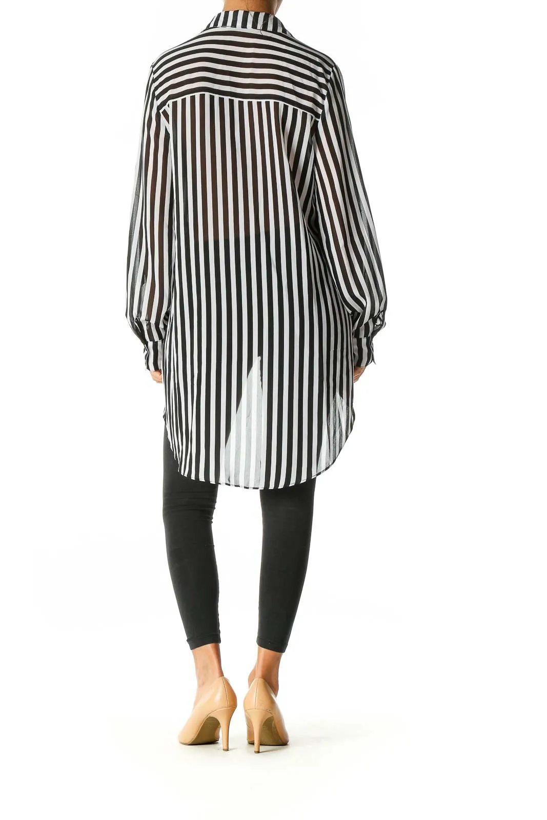 Black Striped Formal Shirt