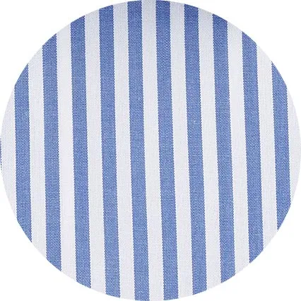 Blue Classic Fit Striped Formal Shirt - Single Cuff