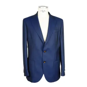 Blue Wool Men's Blazer