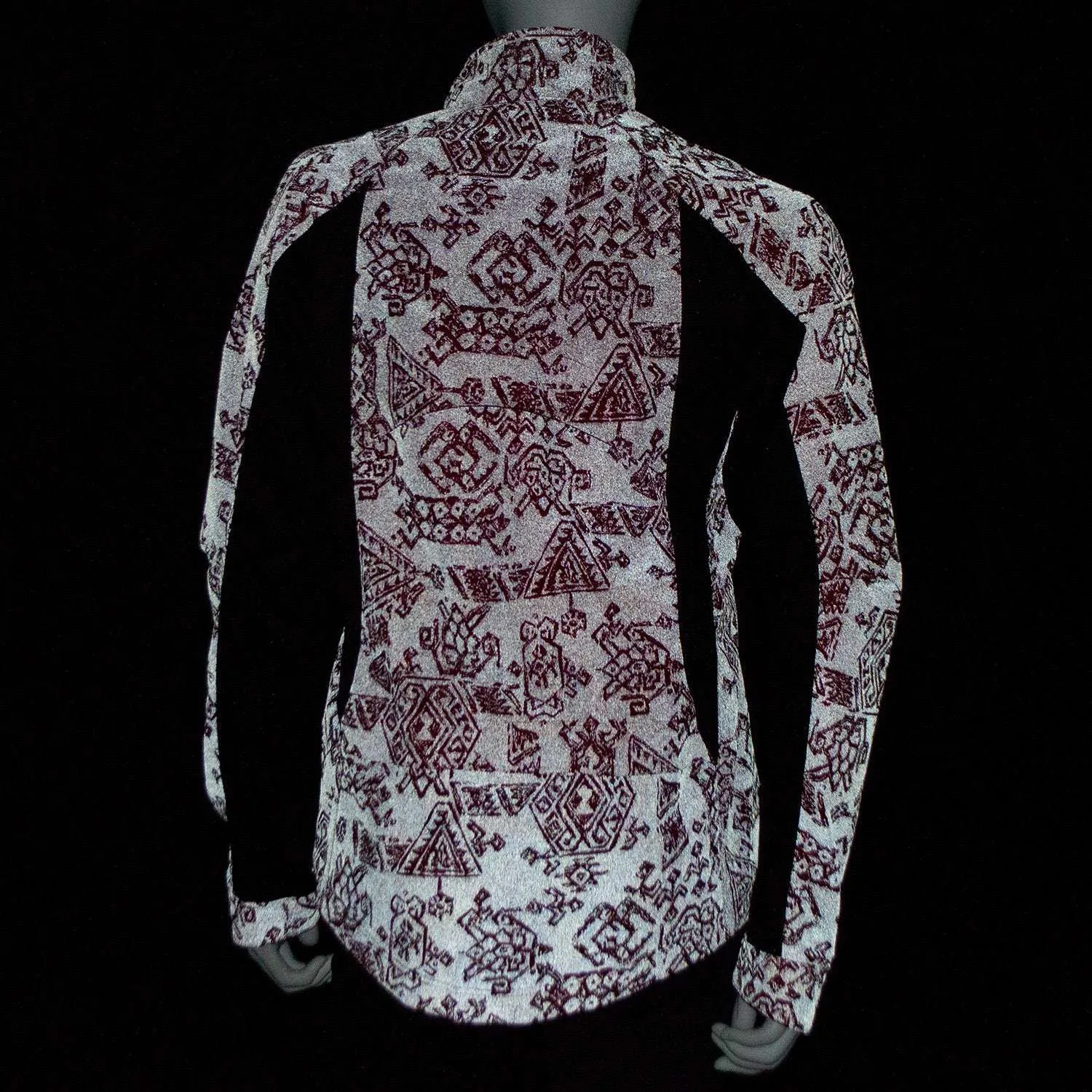 Bristol Women's Reflective Jacket in Red Aztec/Black