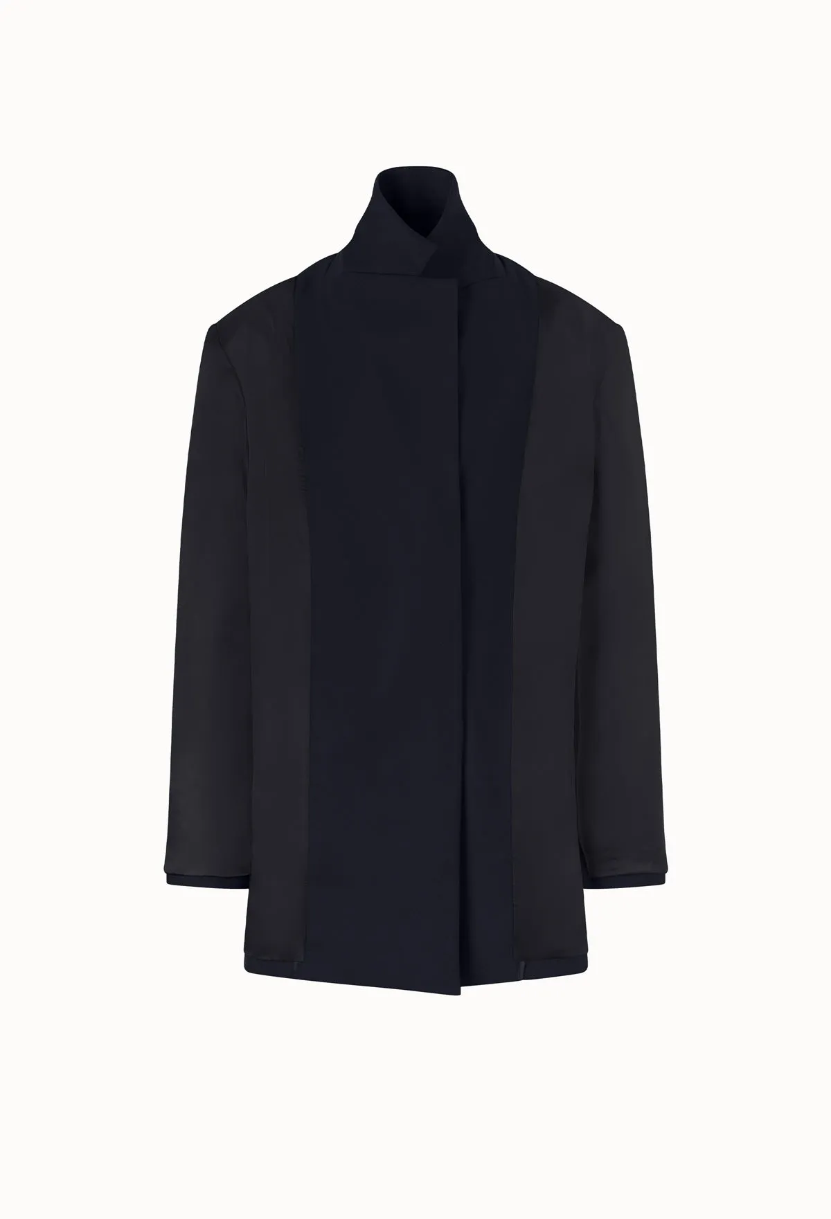 Buckle Detail Tailored Jacket In Navy