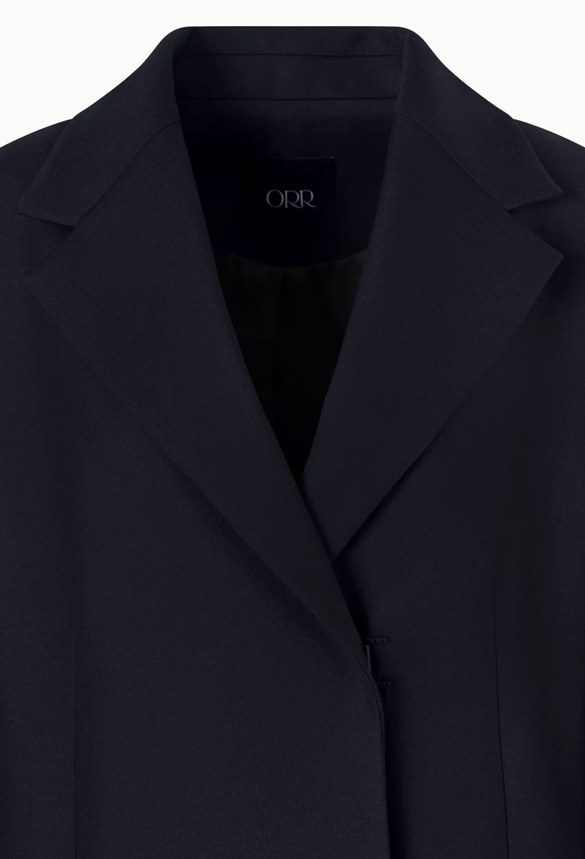 Buckle Detail Tailored Jacket In Navy