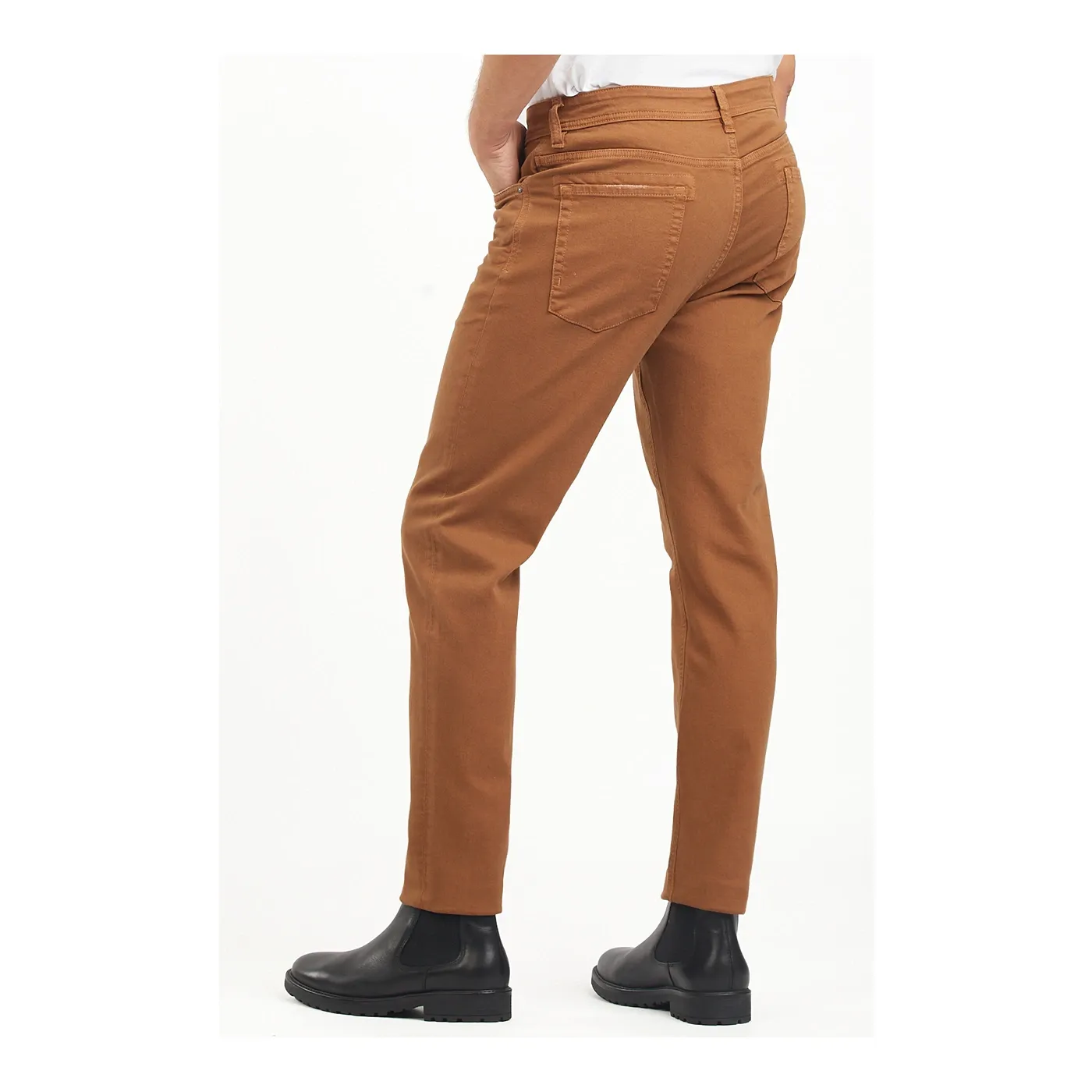 Camel Slim Fit 5 Pocket Jeans