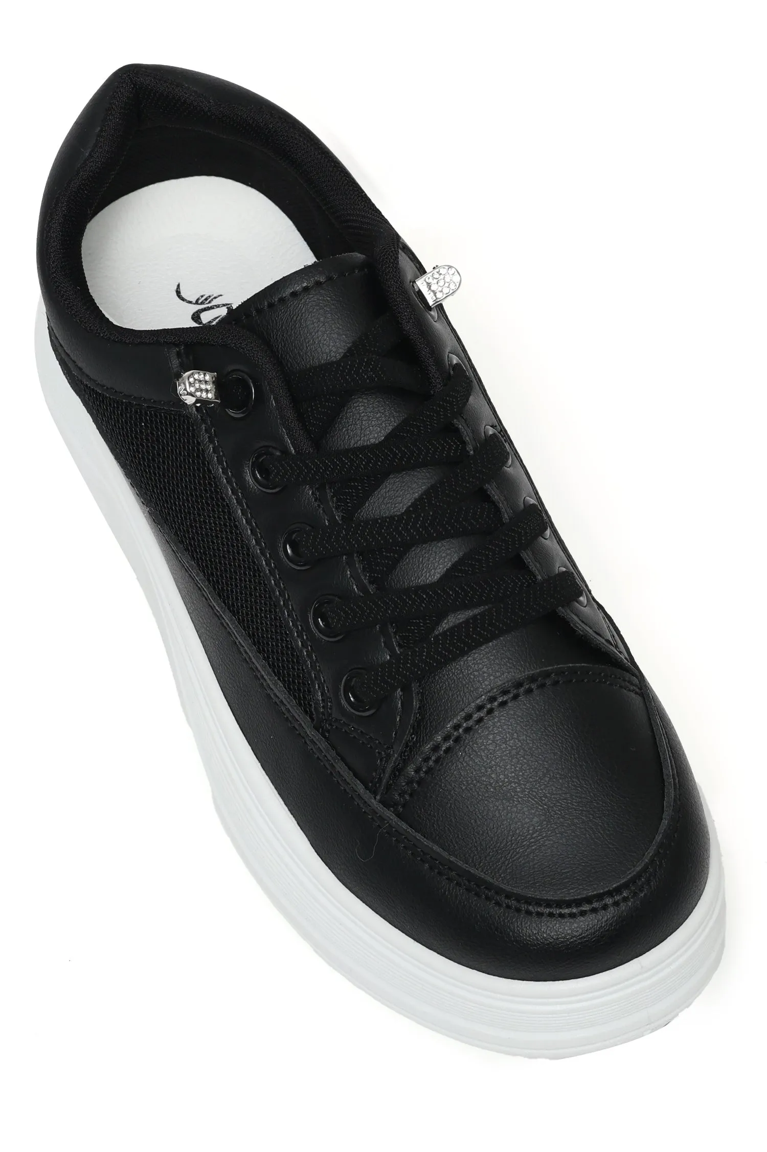 Chic Platform Sneakers-Black