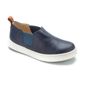 Ciro - Blue Soft Leather Sneaker for Girl by Manuela de Juan