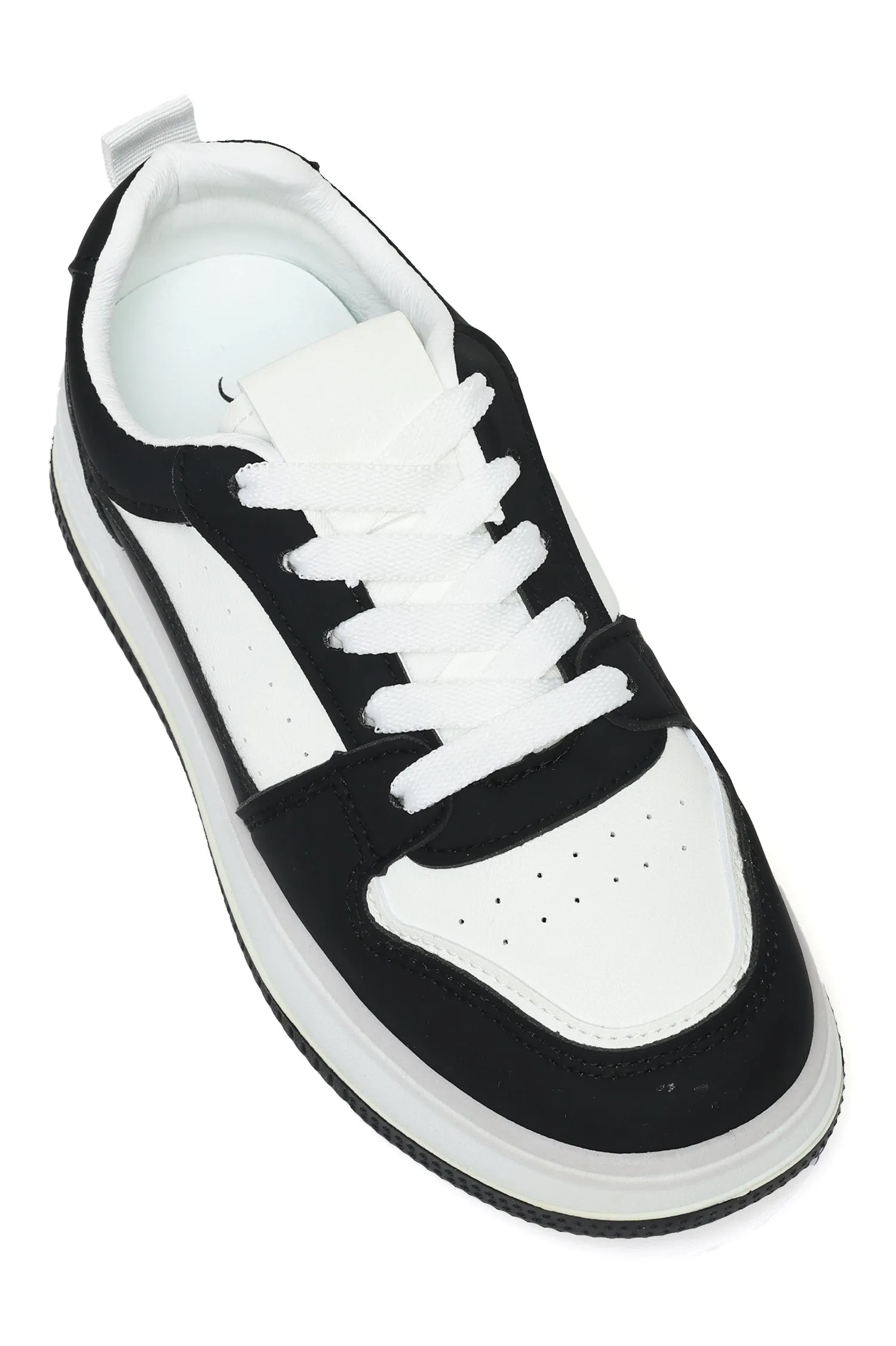 Classic Panel Sneakers-Wht/Blk