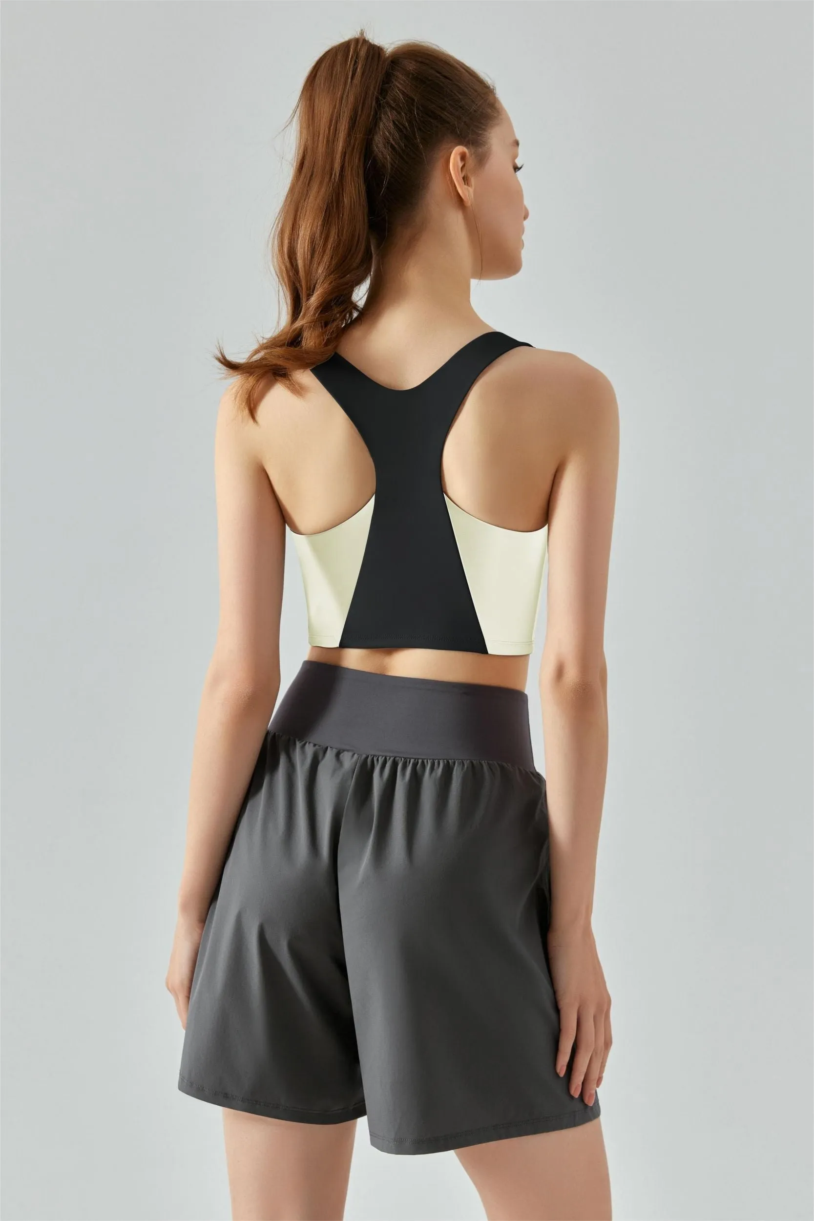 Color-Block Racerback Sports Bra