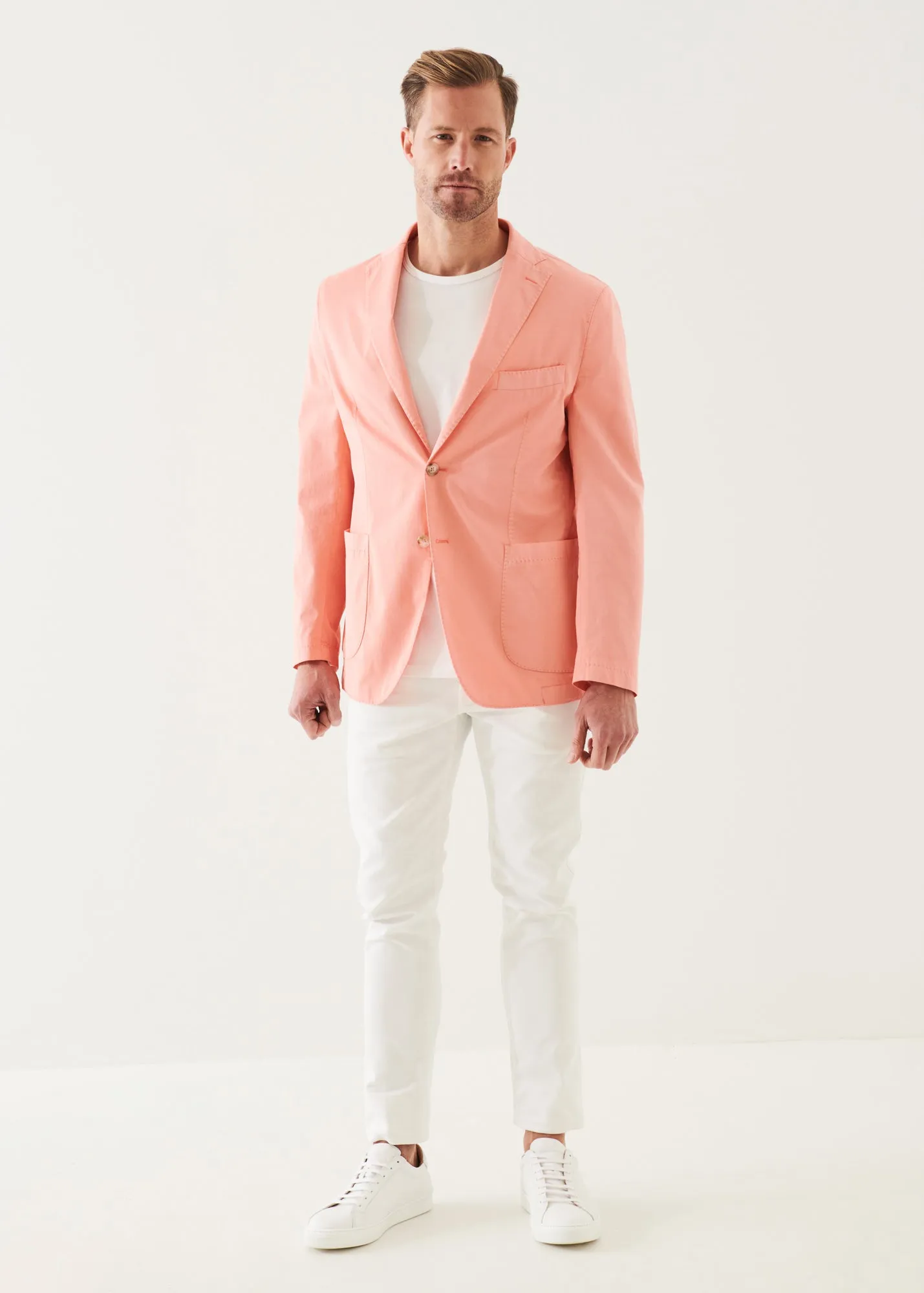 Cotton Blend Garment Dye Blazer