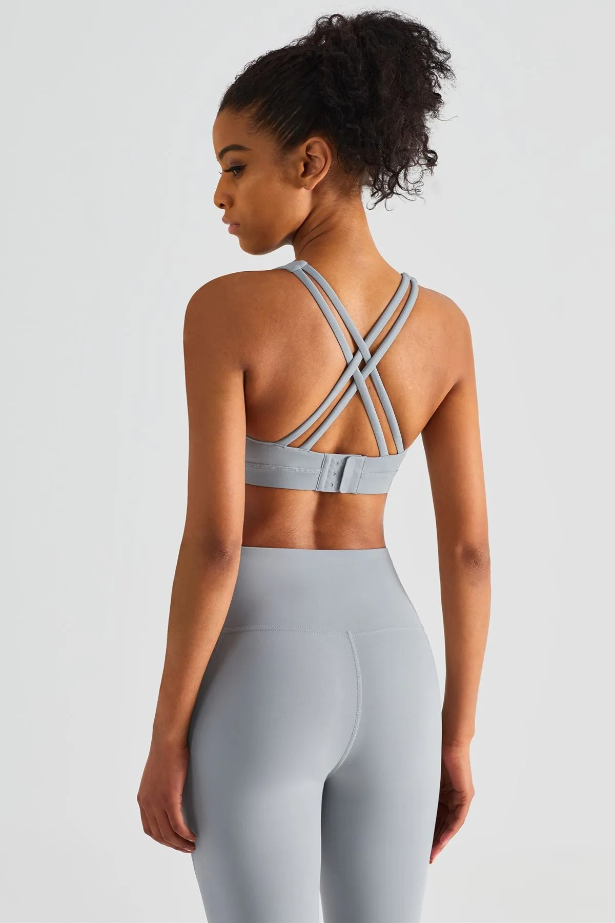 Crisscross Straps Sports Bra