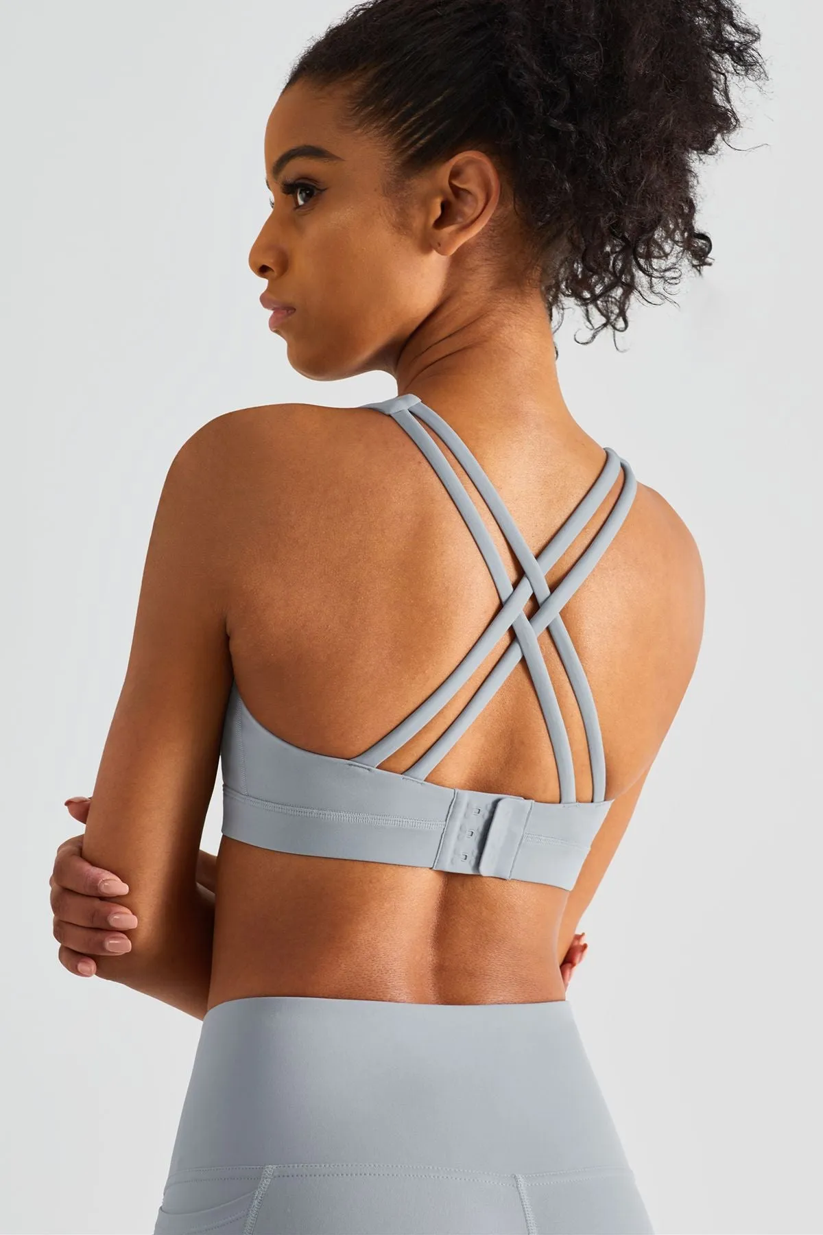 Crisscross Straps Sports Bra