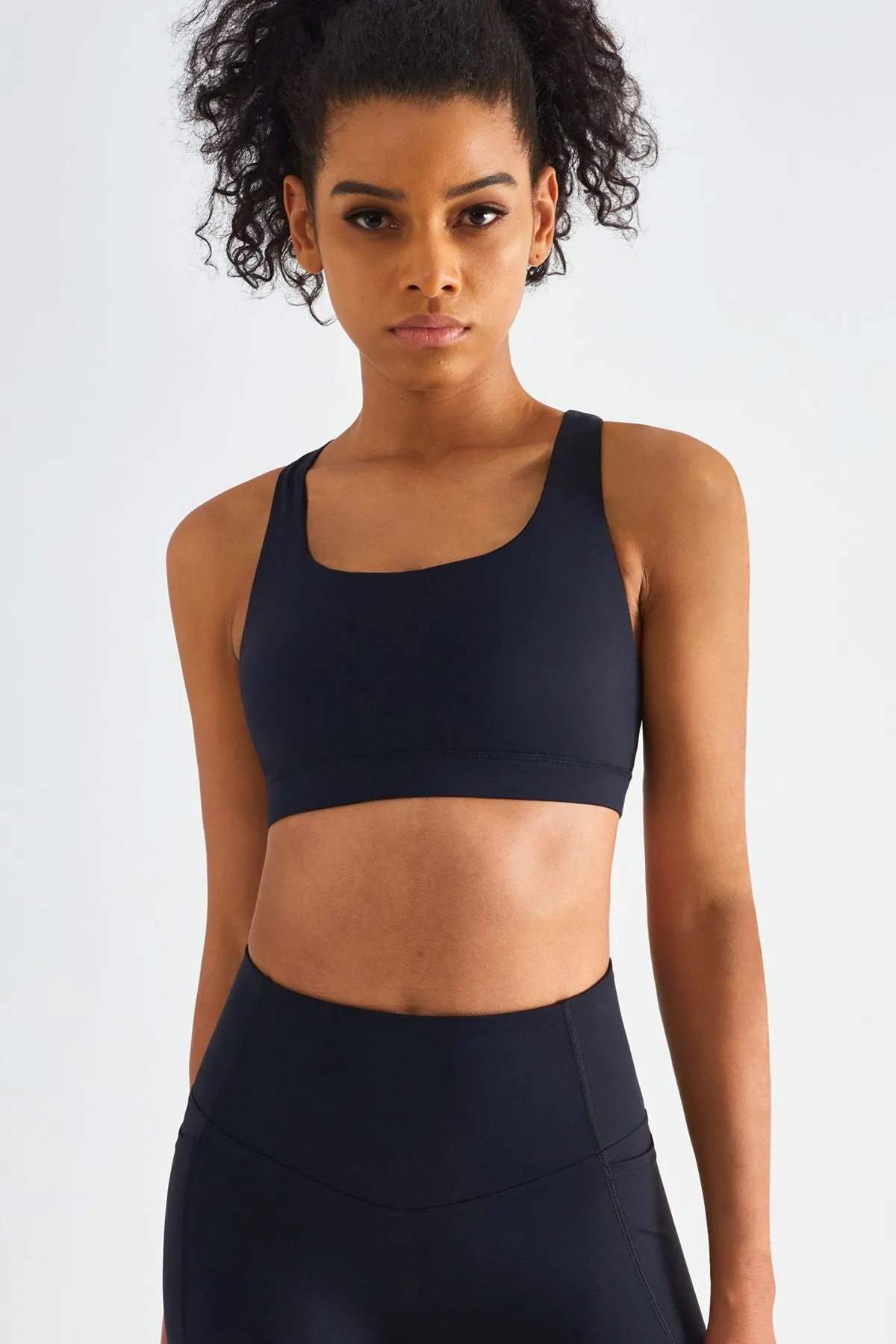 Crisscross Straps Sports Bra