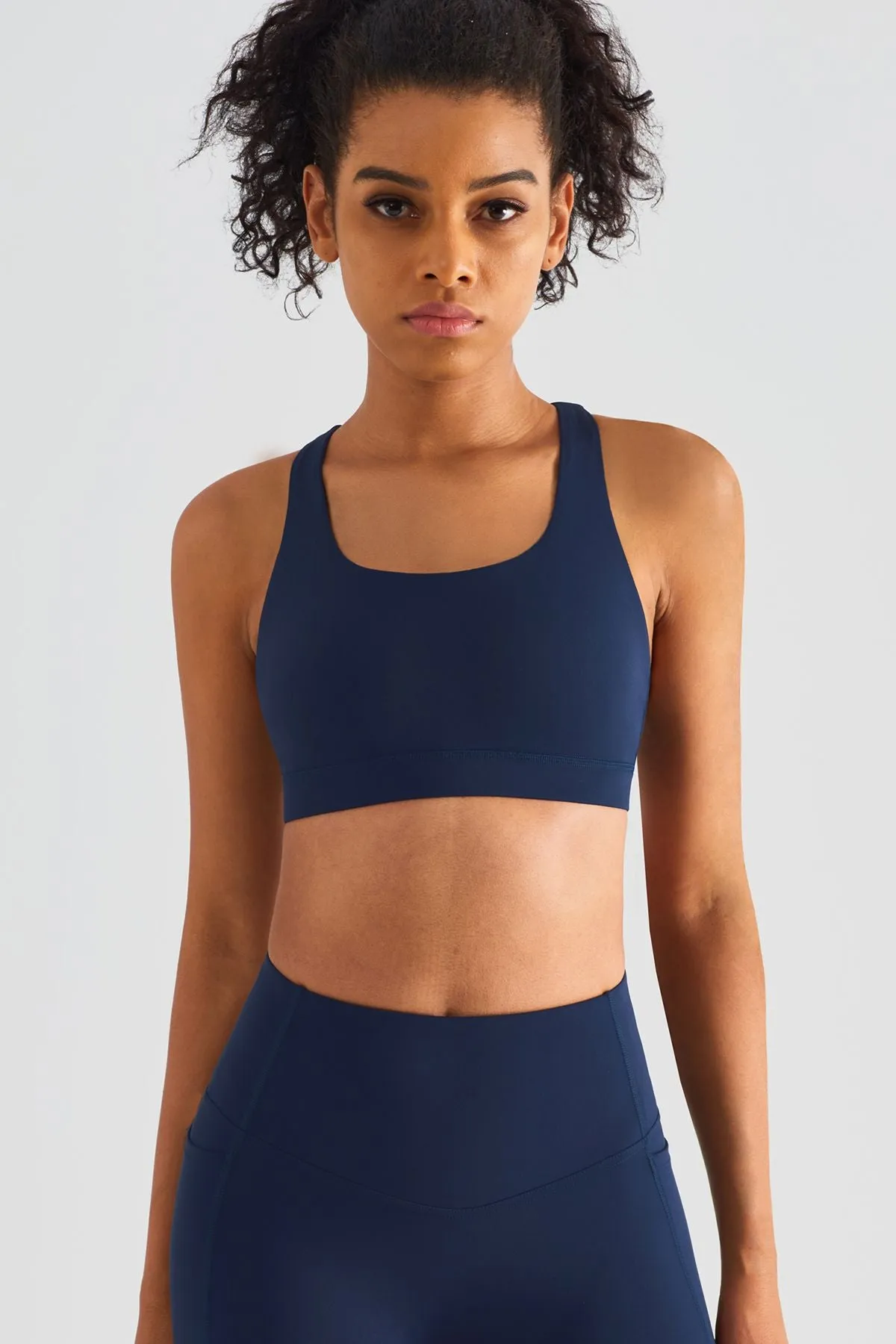 Crisscross Straps Sports Bra