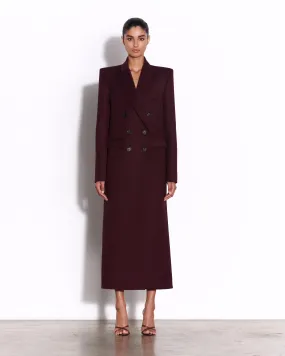 Double Breasted Oversized Coat in Wool Suiting