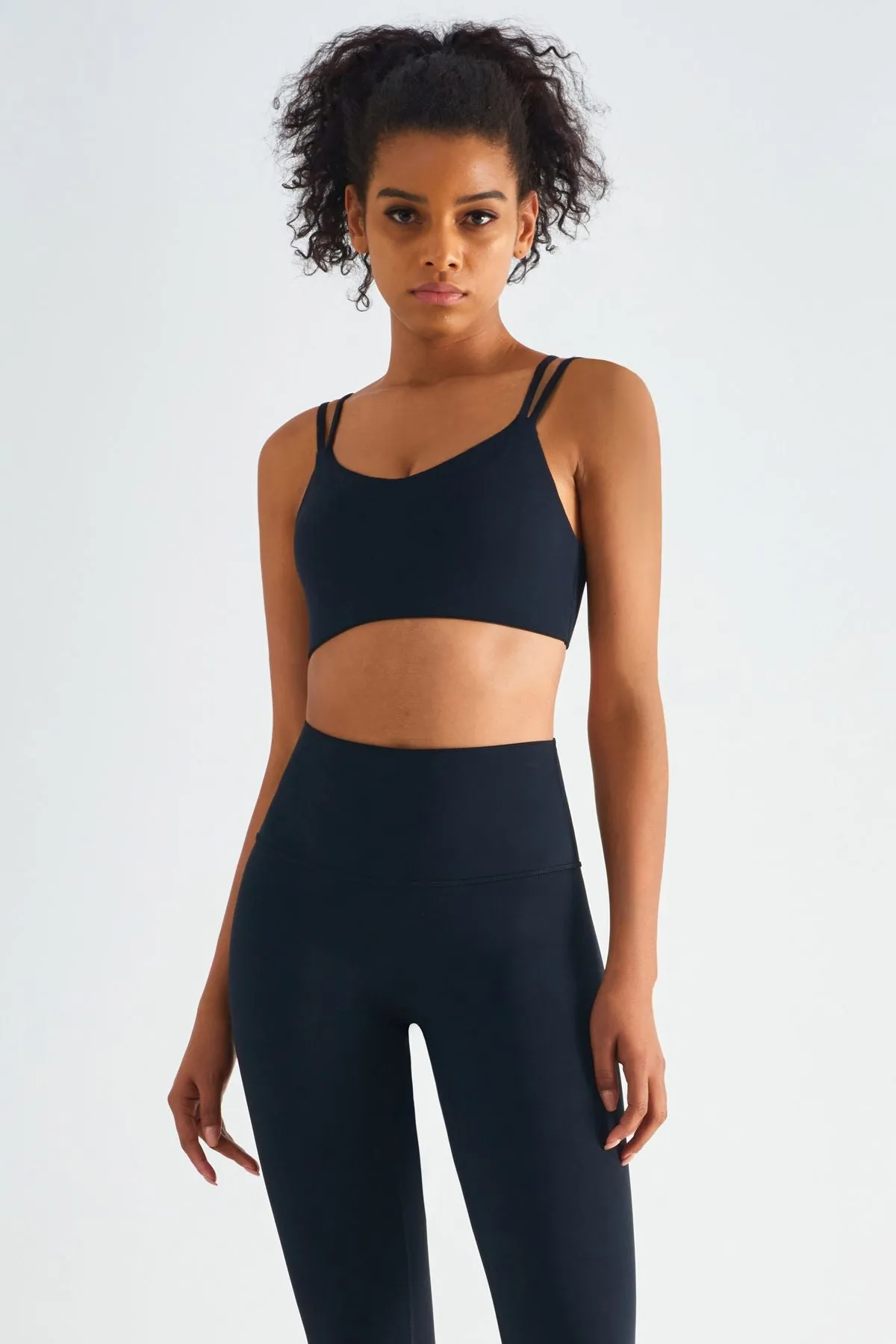 Double Straps Plunge Sports Bra