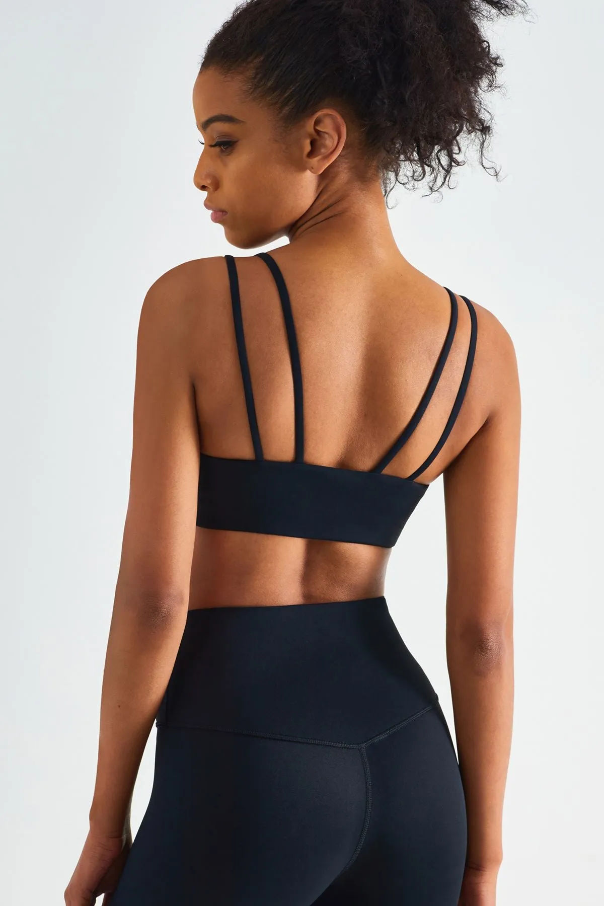 Double Straps Plunge Sports Bra