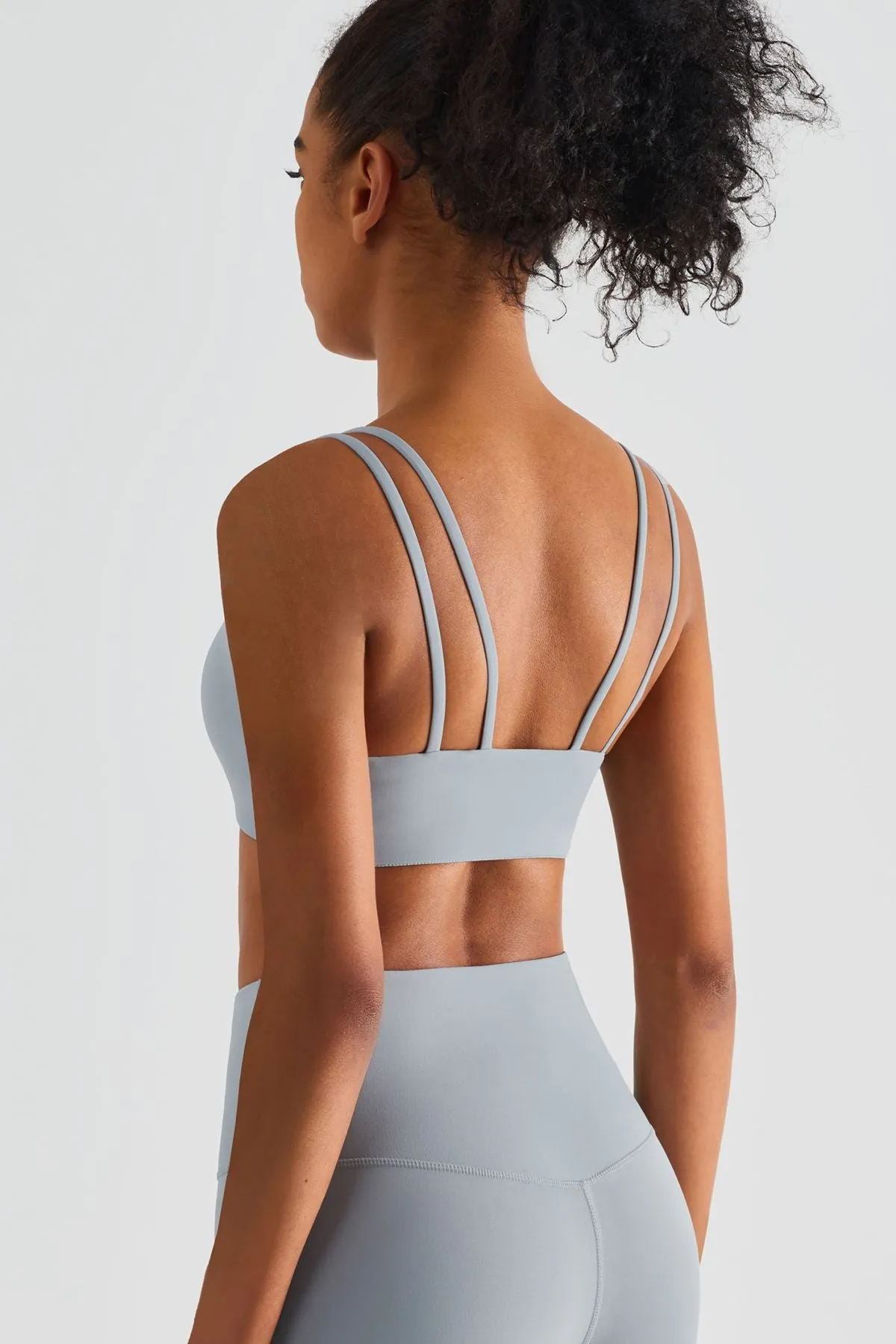 Double Straps Plunge Sports Bra