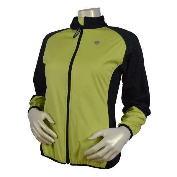 FINAL SALE: Mystic Reflective Softshell Women's Jacket in Honeydew/Black