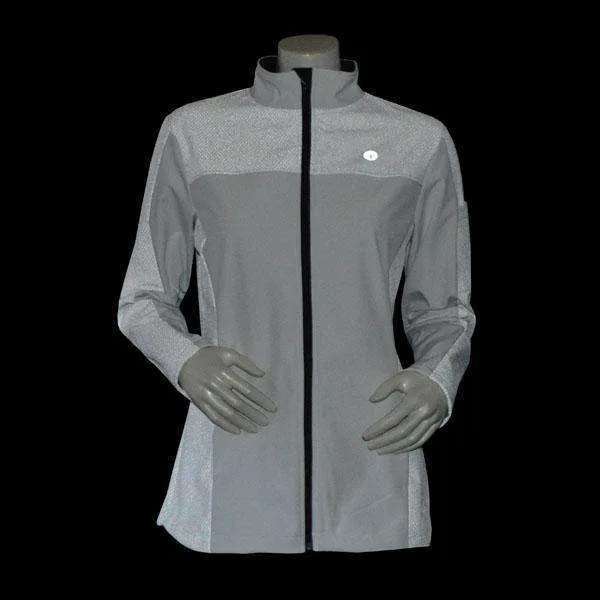 FINAL SALE: Tahoe Women's Performance Softshell Fleece Reflective Jacket in White