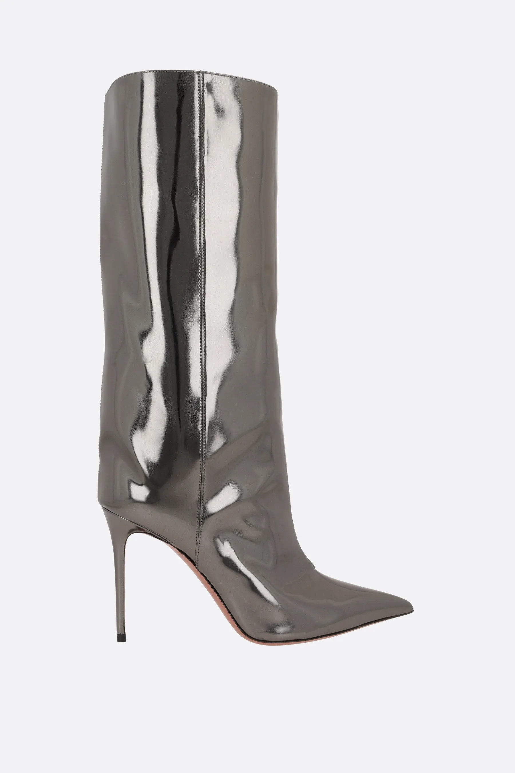 Fiona Mirror Leather Ankle Boots