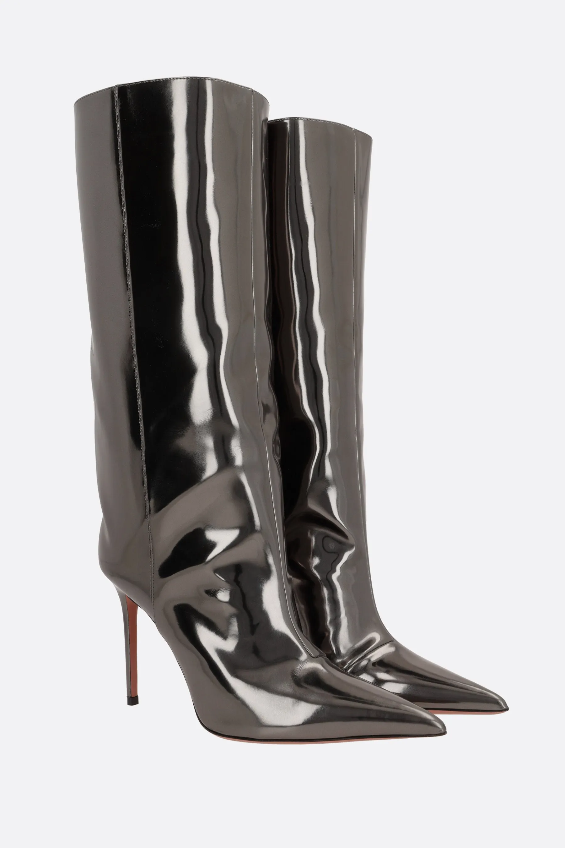 Fiona Mirror Leather Ankle Boots