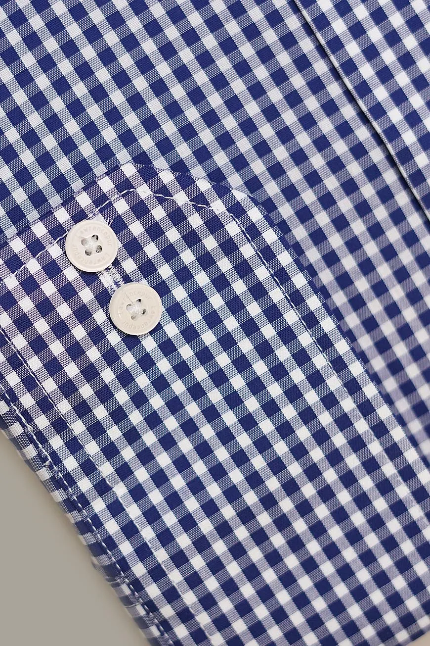 Formal Shirt  - Supernova Dark Blue Mini Checks