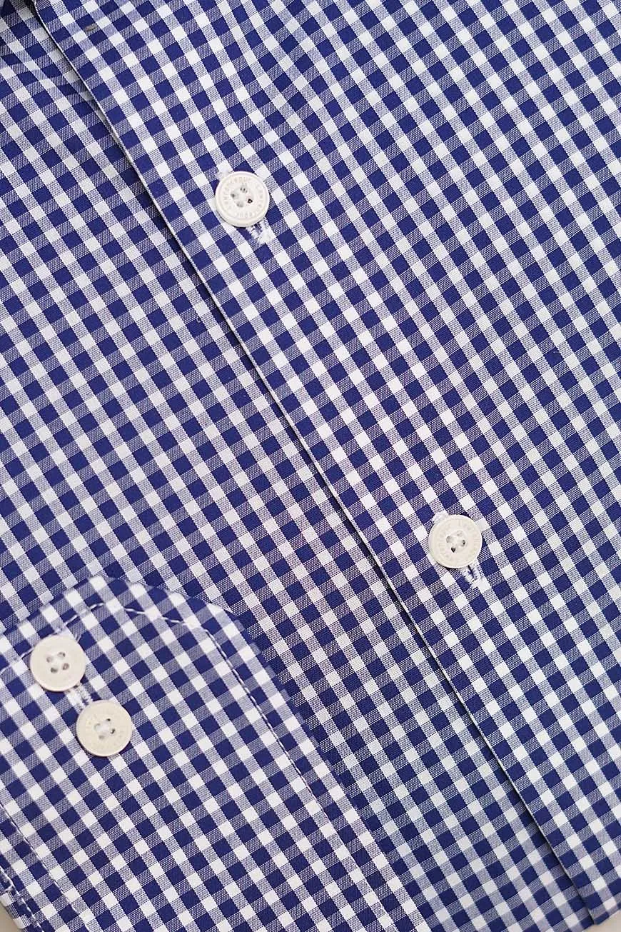 Formal Shirt  - Supernova Dark Blue Mini Checks