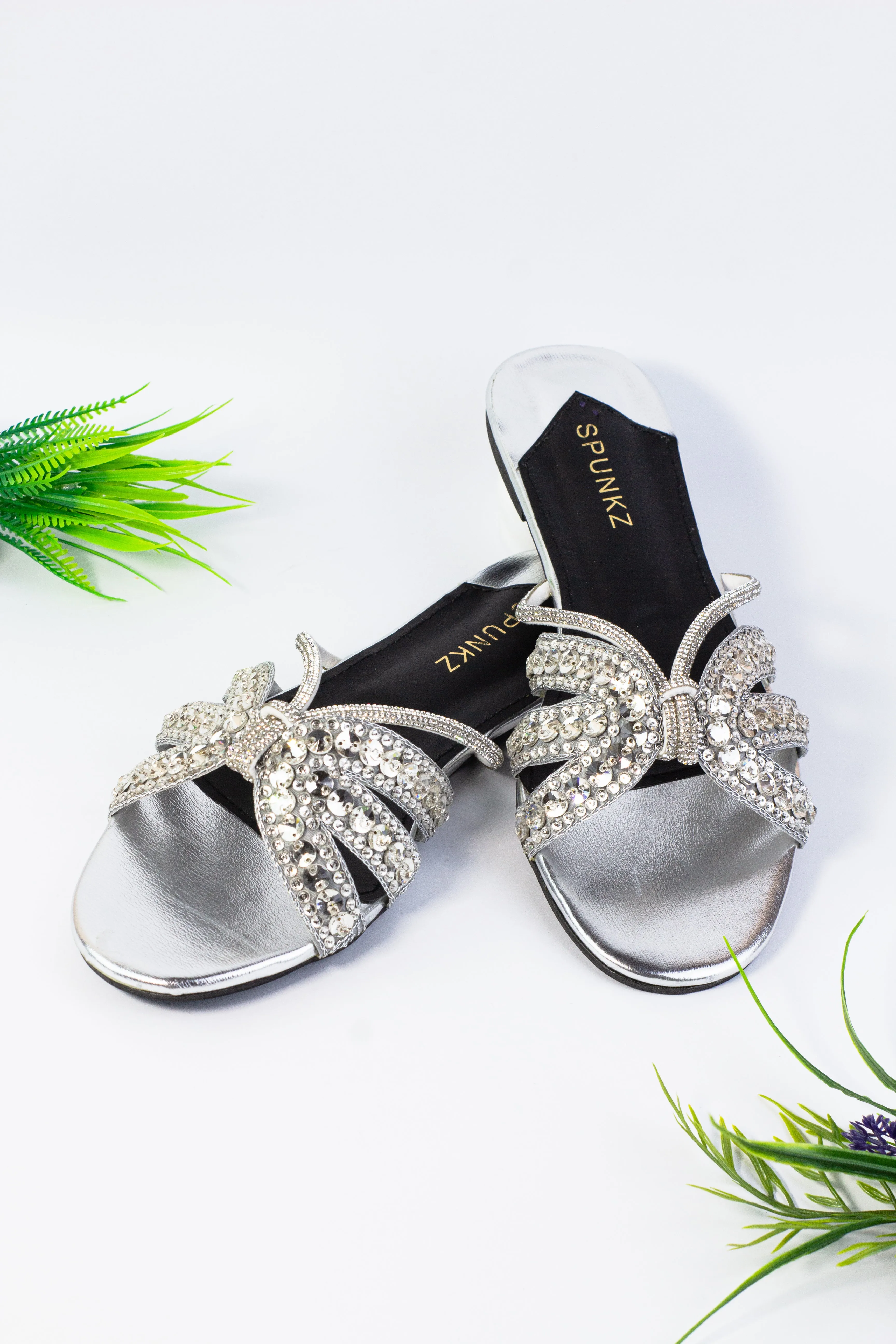 Gina Handcrafted Embellished Slider Sandals