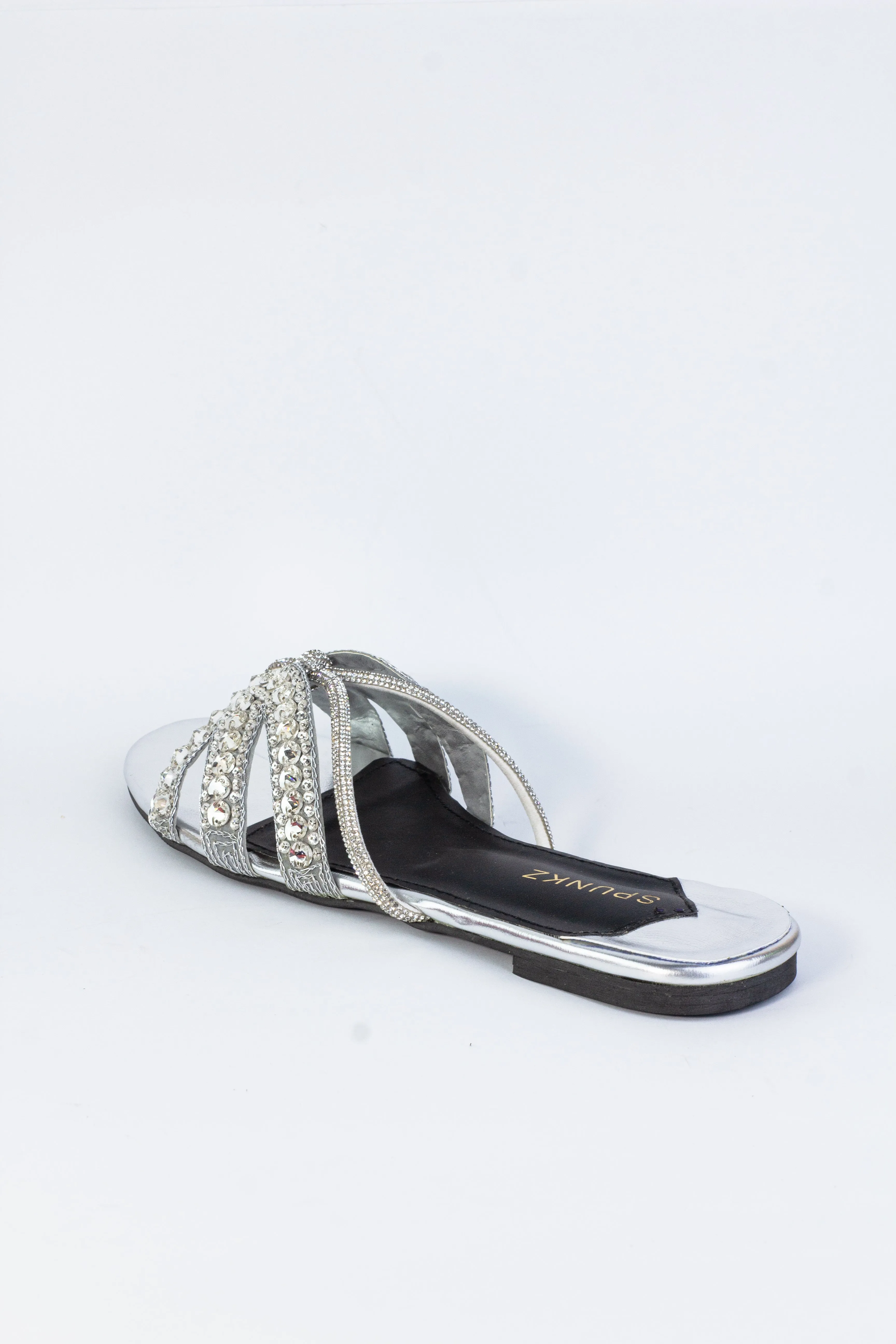 Gina Handcrafted Embellished Slider Sandals