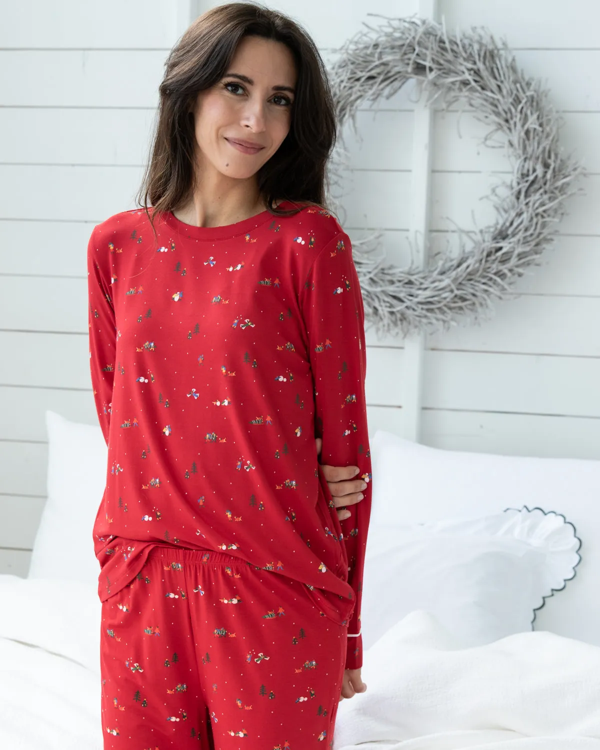 Gisele PJ Set Winter Wonderland Red