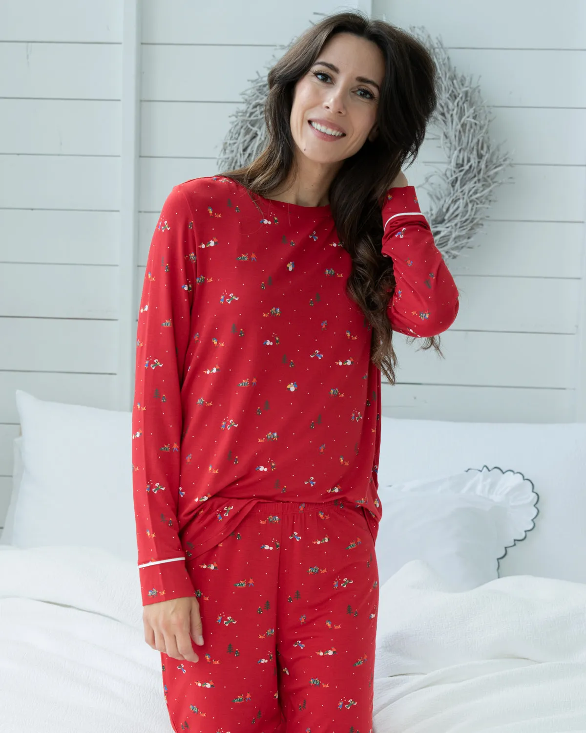 Gisele PJ Set Winter Wonderland Red