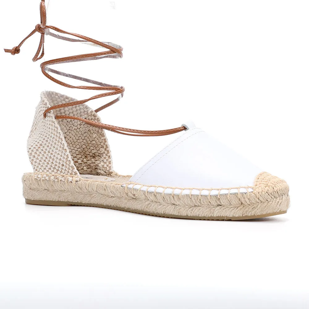 Giselle Leather Upper Espadrille Sandals - 3 Colors