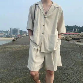 GS No. 56 Linen Summer Shirts and Shorts Set