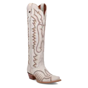 Josie White Leather Boots (DS) ~ BACKORDER NOVEMBER 2024