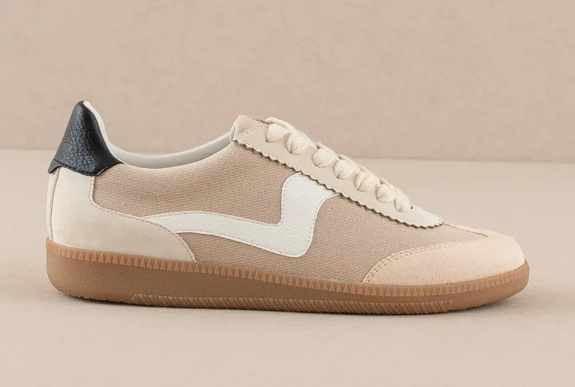 Kyla - Beige Low Top Sneaker