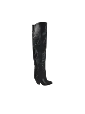 Lalex Smooth Leather Over-the-Knee Boots