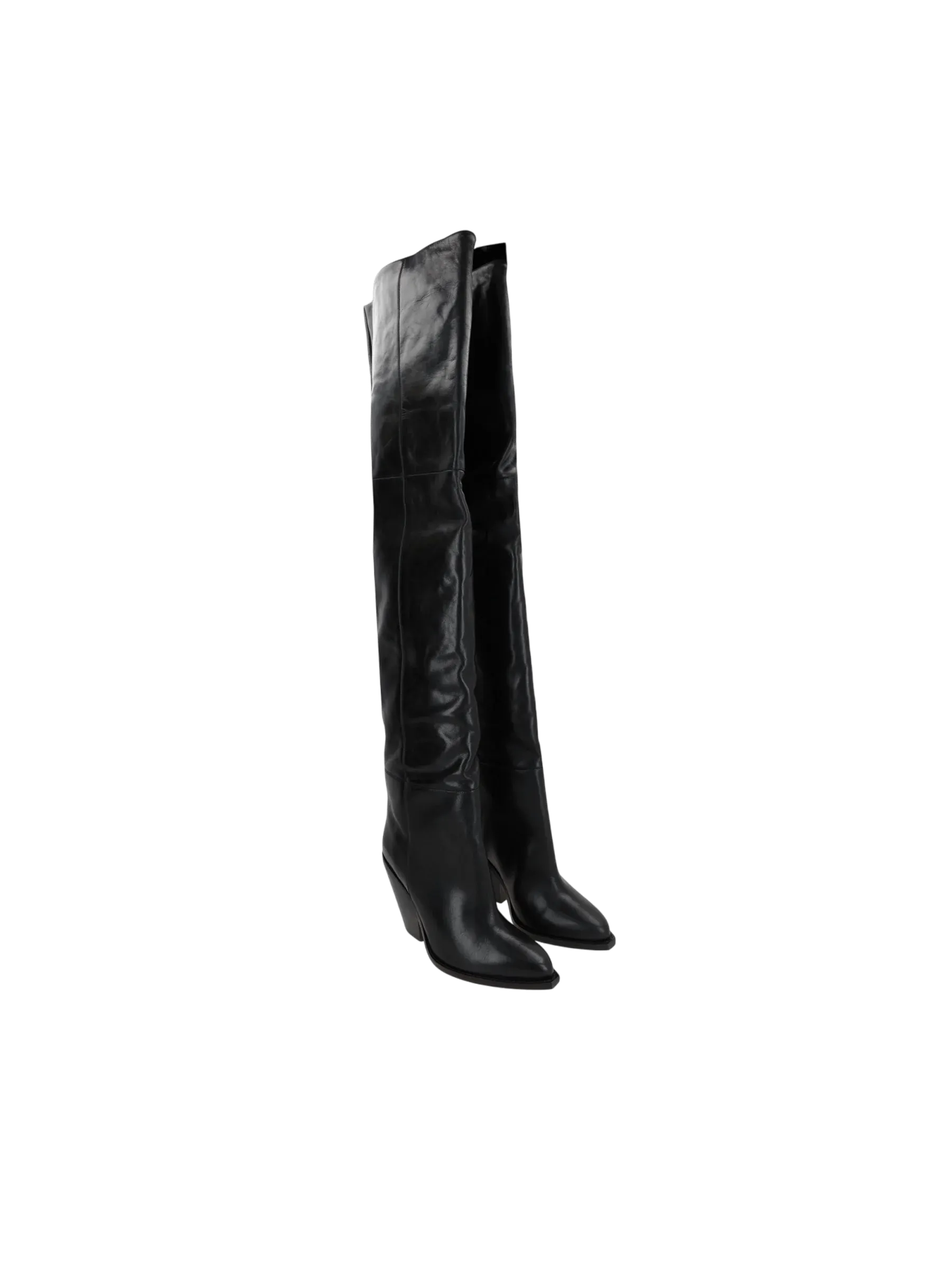 Lalex Smooth Leather Over-the-Knee Boots