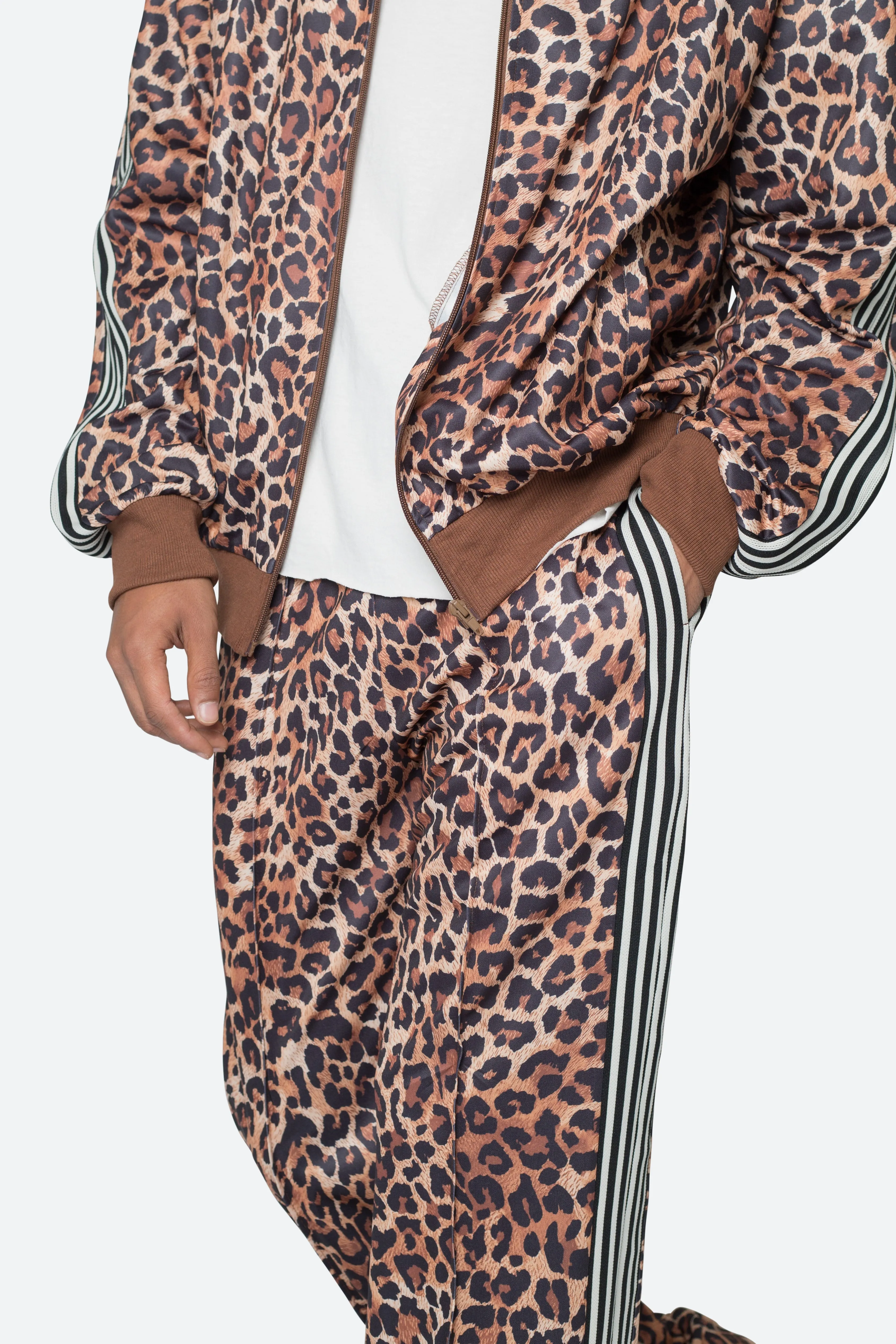 Leopard Track Pants - Leopard Print