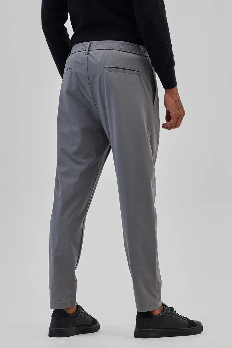 Light Grey Regular Fit Stretch Chinos