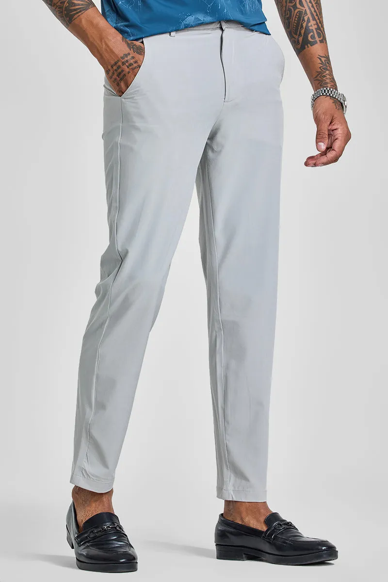 Light Grey Slim Fit Stretch Chinos