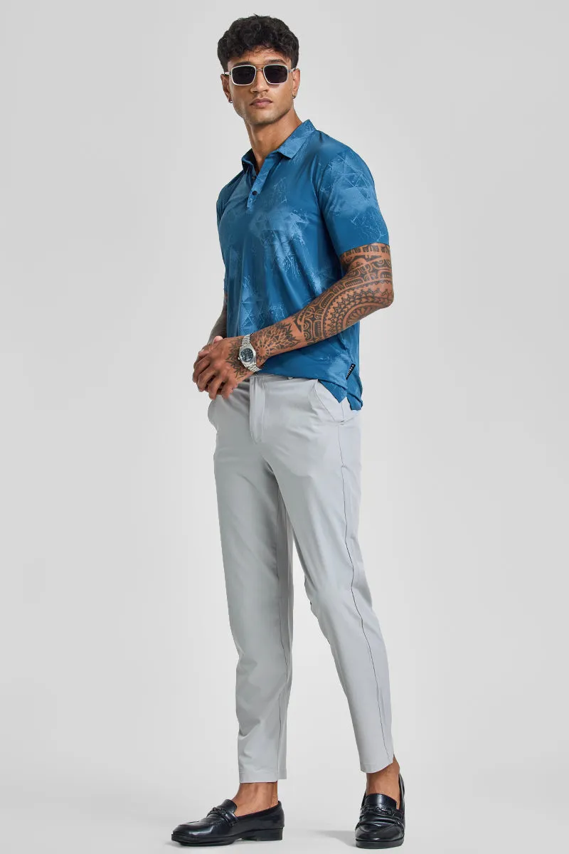 Light Grey Slim Fit Stretch Chinos