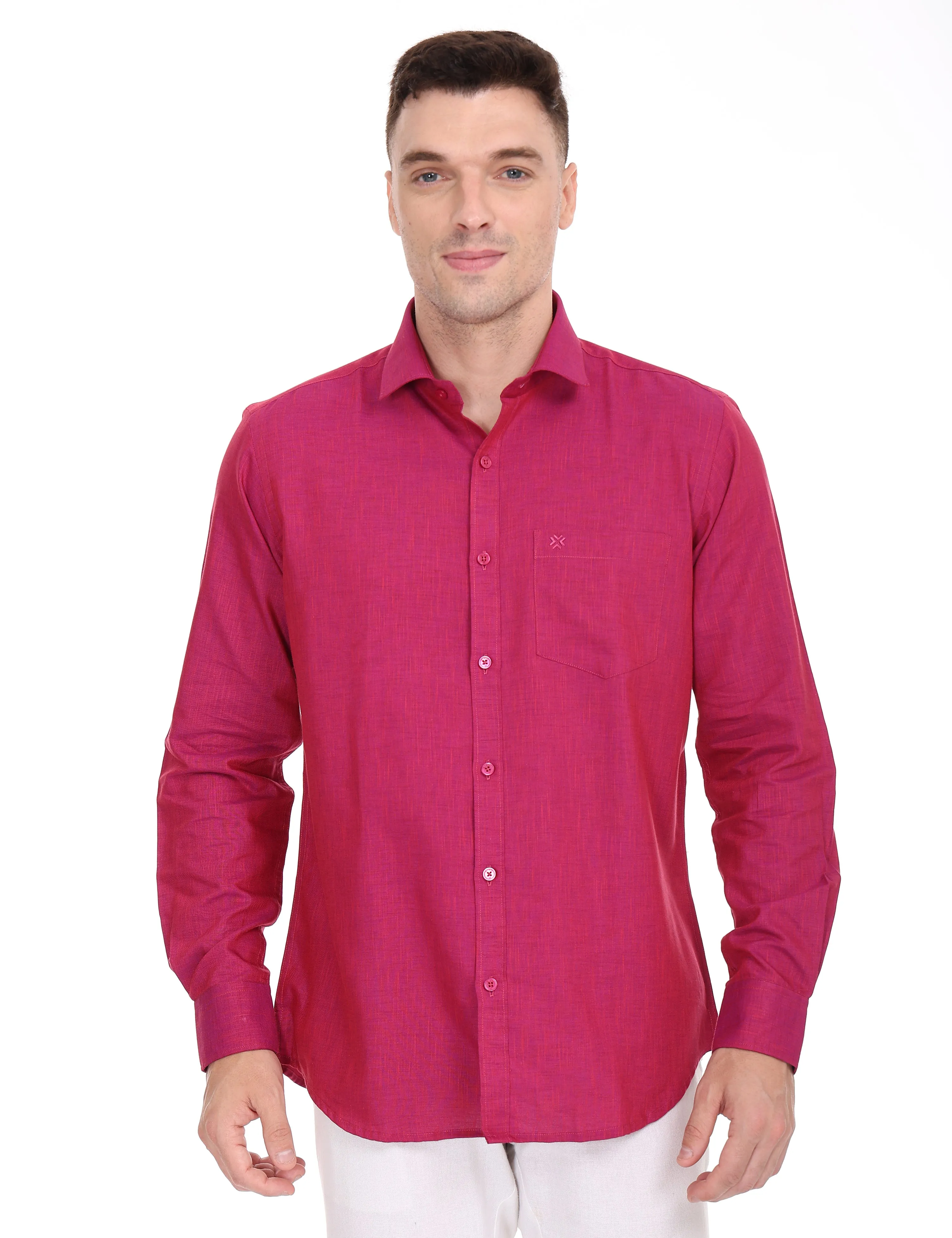 Linseed Cotton Colour Shirt Full Sleeve -17007