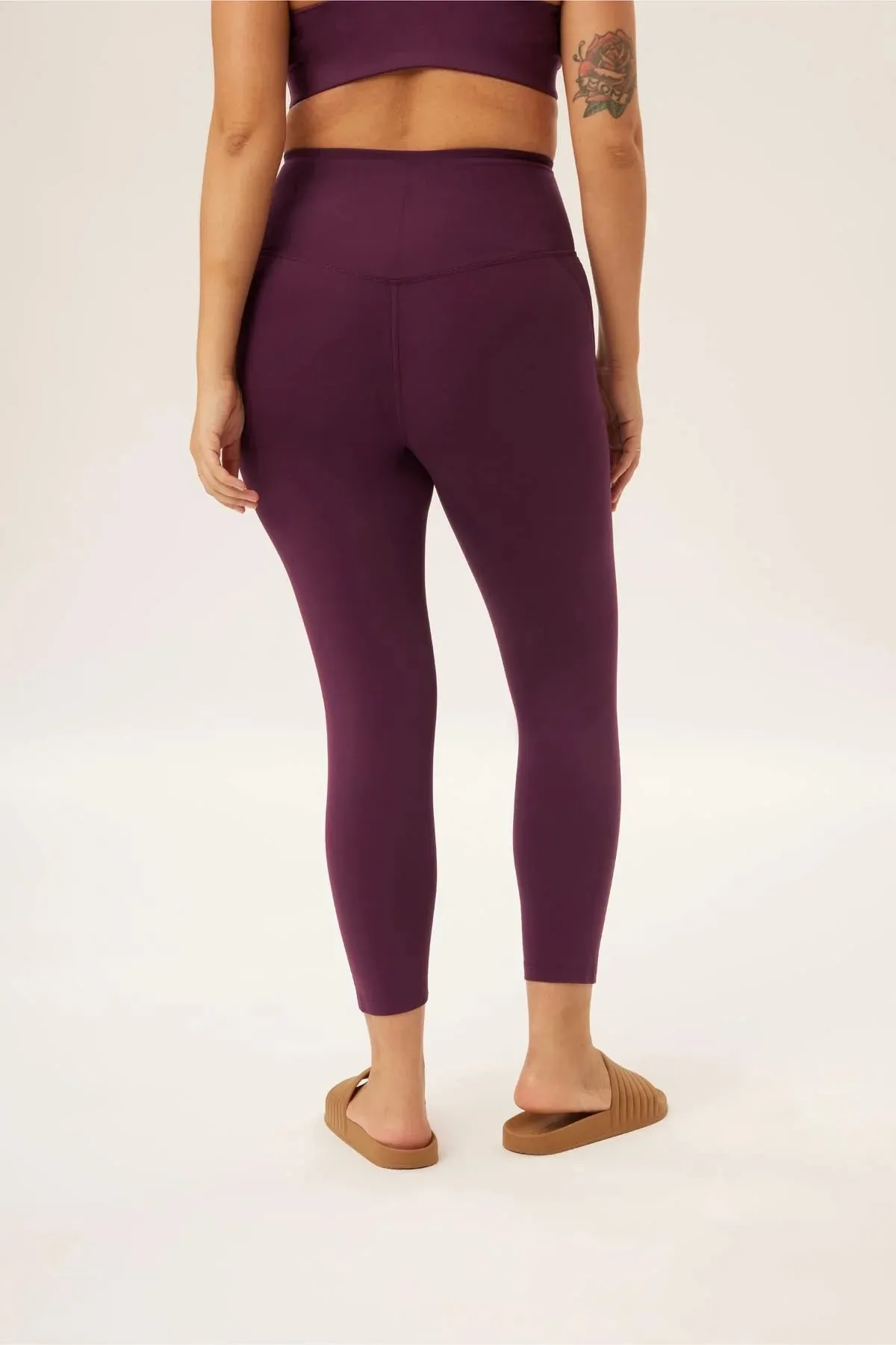 long leggings compressive - plum