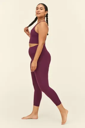 long leggings compressive - plum