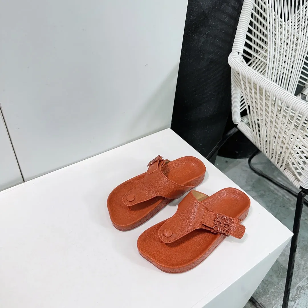 LW THONG SANDALS BRICK CALFSKIN