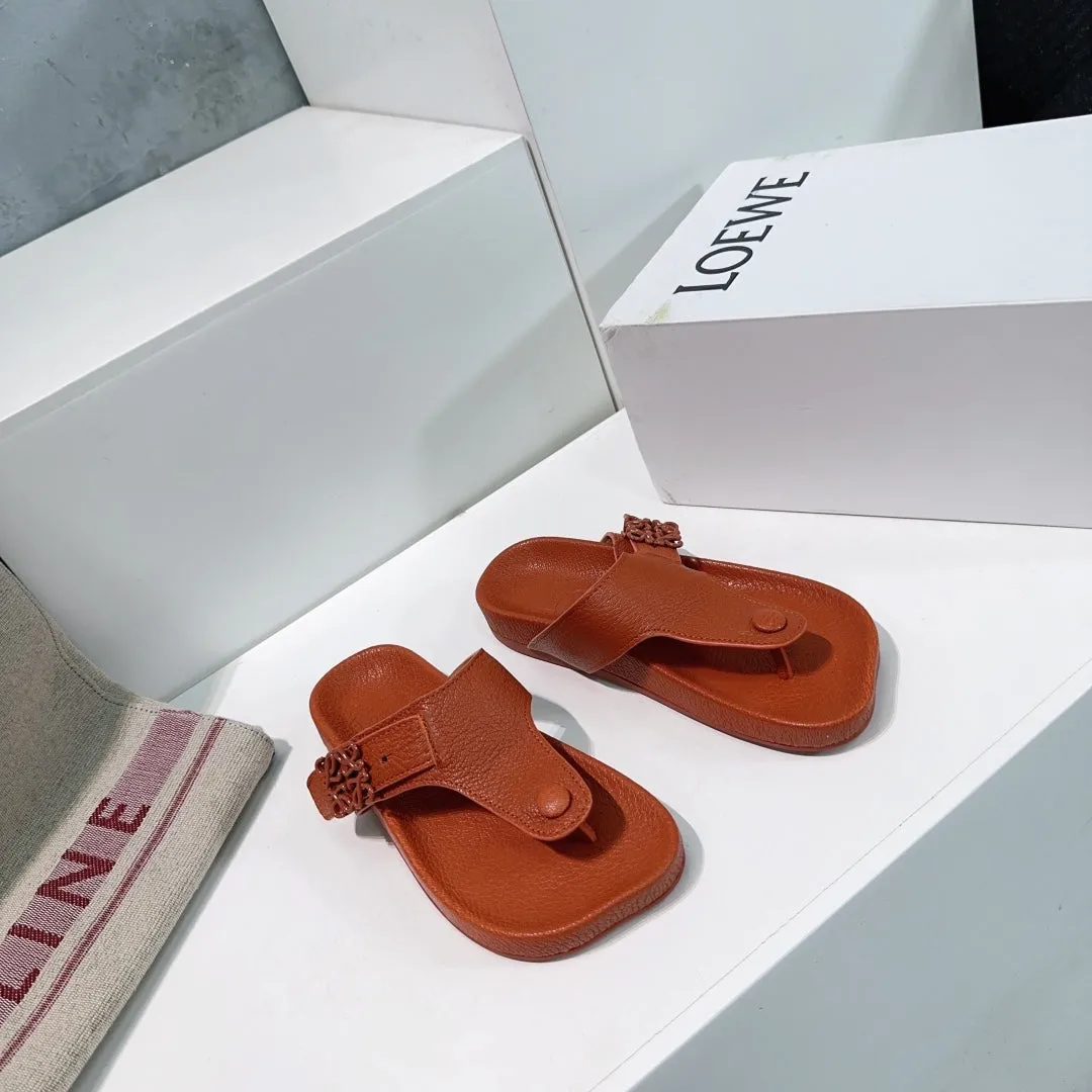 LW THONG SANDALS BRICK CALFSKIN