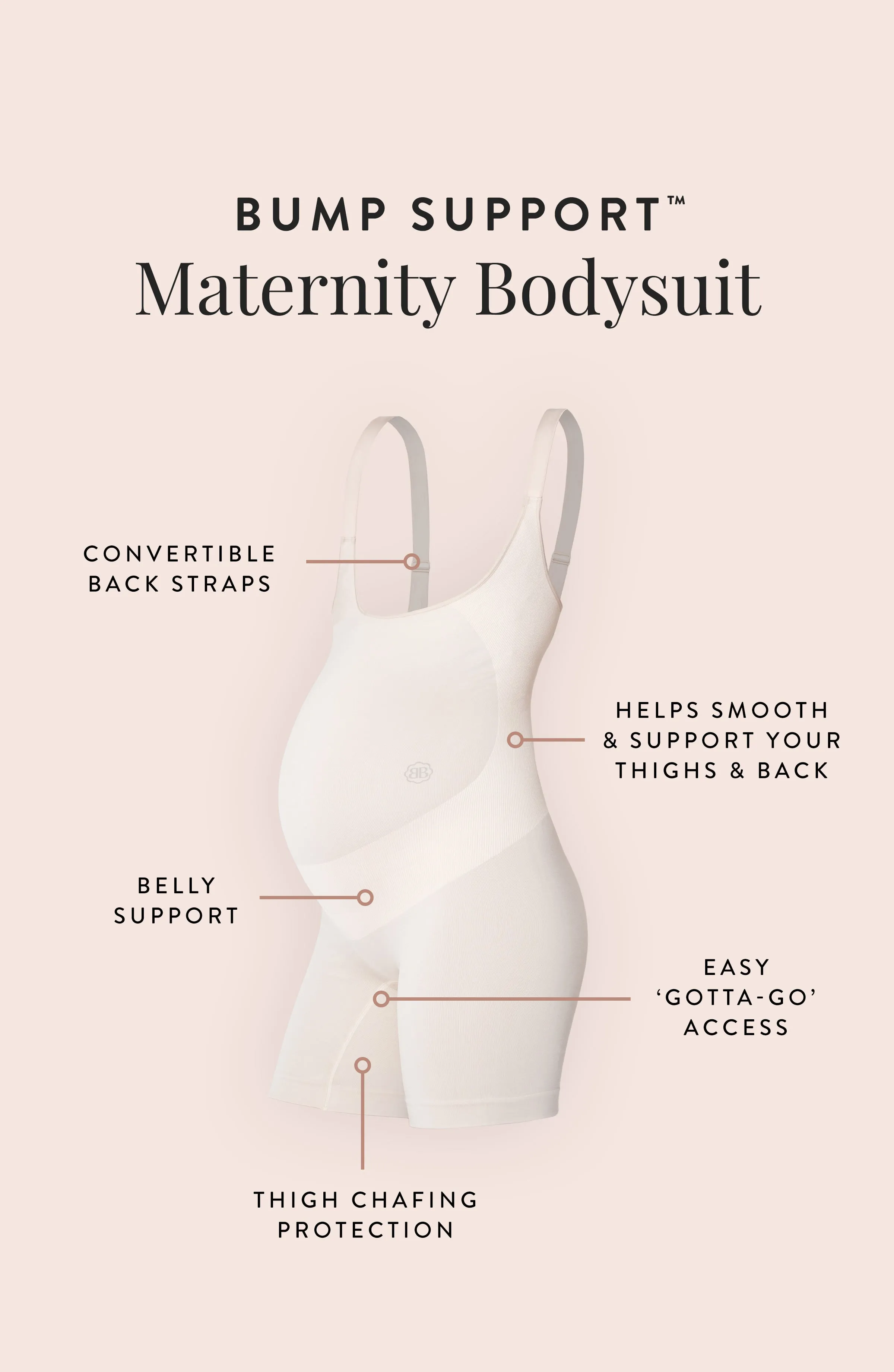 Maternity Bodysuit with Bump Support™